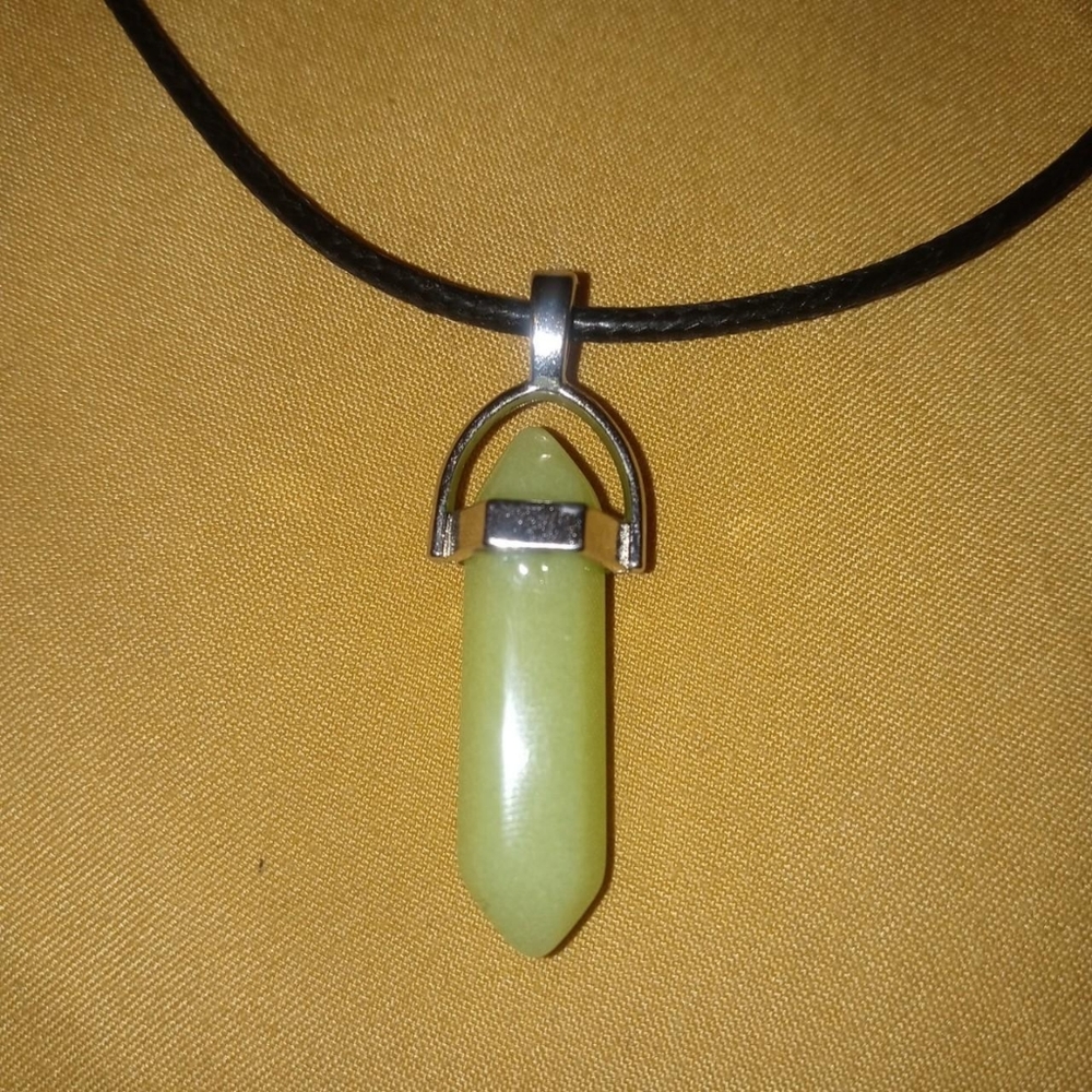 Glow in the dark crystal necklace